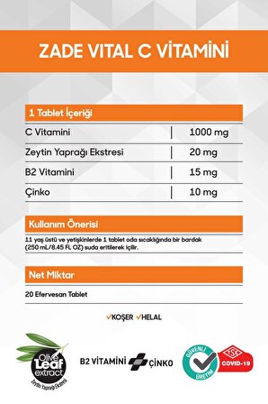 Zade Vital Vitamin C 3 Lü Avantaj Paketi