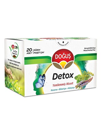 Doğuş 3'lü Deneme Paketi Collagen - Detox - Energy Bardak Poşet Çay 3 Adet 20'li