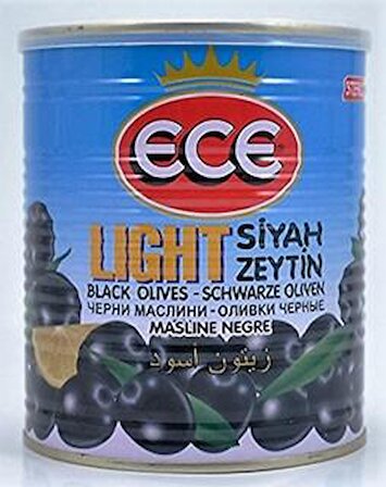 Ece Light Siyah Zeytin 400 Gr. Tnk. (2'li)