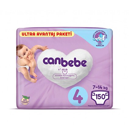 Canbebe 4 Numara Maxi 30'lu Bebek Bezi