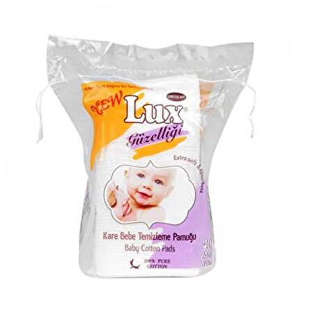 Lux Kare Bebe Temizleme Pamuğu 40 Adet