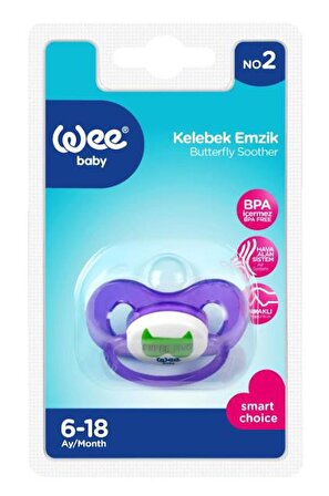 Wee Baby Damaklı Kelebek Emzik No:1 Mor