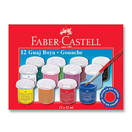 Faber Castell Guaj Boya Şişe 12 Renk