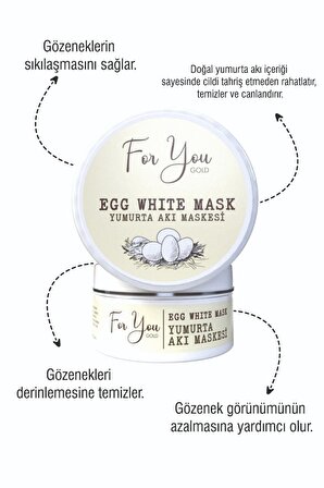 Egg White Pore Gözenek Maskesi - Gözenek Temizleyici, Sıkılaştırıcı Maske
