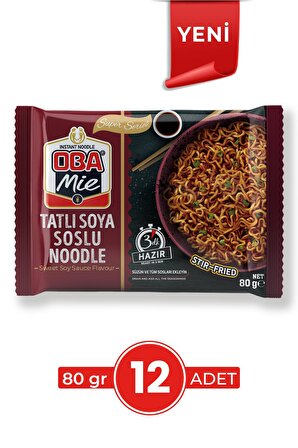 Tatlı Soya Soslu Noodle 80 Gr 12'li Paket