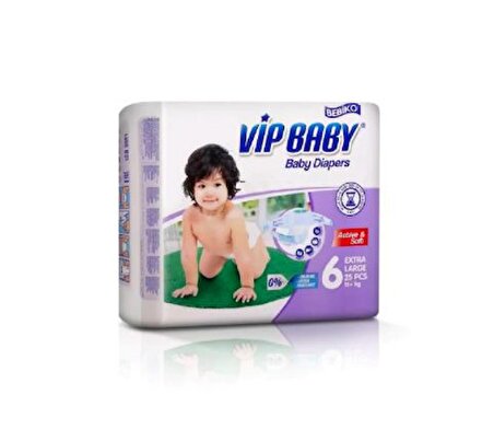 Bebiko Vip Baby 6 Numara X Large 25'li Bel Bantlı Bez