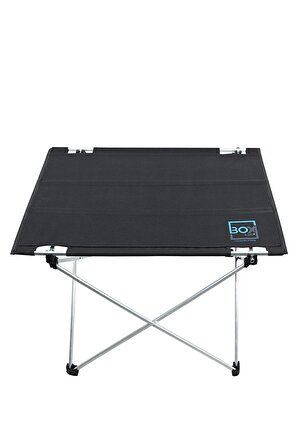 Box&Box Küçük Boy Katlanabilir Kumaş Kamp ve Piknik Masası, Siyah,  57 x 43 x 38 cm