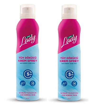 Derby Lady Tüy Dökücü Krem Sprey Normal Ciltler 150 Ml x 2 Adet