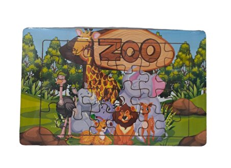 Ahşap Puzzle 24 Parça 20*30 cm Zoo