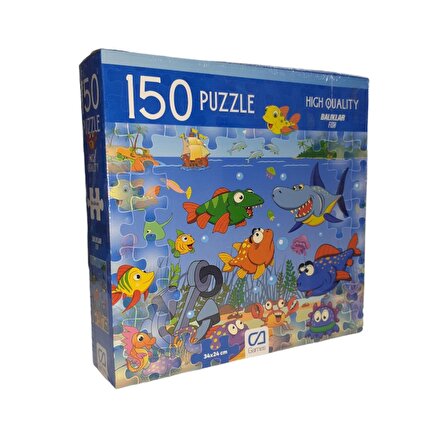 Puzzle 150 Parça 34*24cm Balıklar Mavi