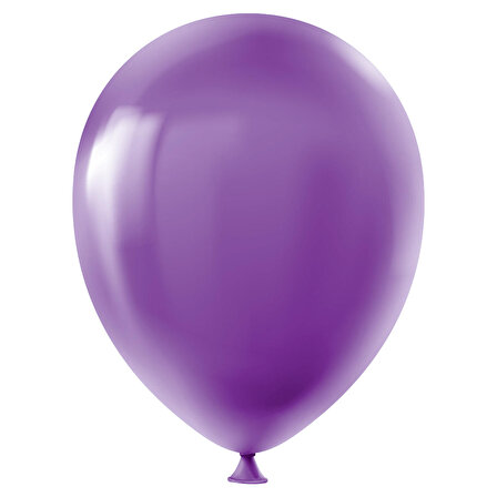Balon Tek Renk 12" 10lu Mor