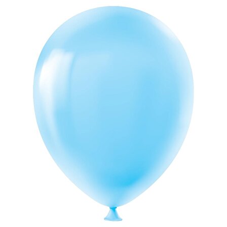 Balon Tek Renk 12" 10lu Açık Mavi
