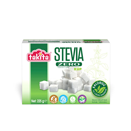 Takita Stevia Zero Küp Diyabetik Beyaz Tatlandırıcı 225 g