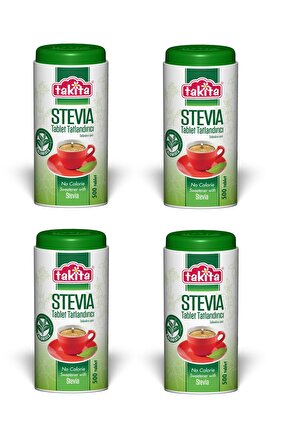 Takita Stevia Tablet Tatlandırıcı 30g 500 Tablet X 4 Adet