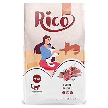 Rico Kuzu Etli Yetişkin Kedi Maması 15 kg