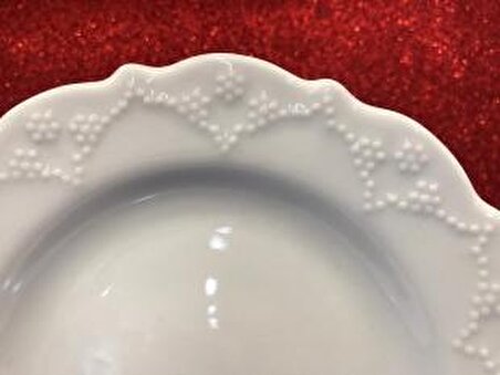 Porland Porselen Queen Beyaz 16 cm Düz Pasta-Tatlı-Ekmek Tabak 3 Adet