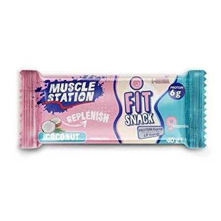 Hindistan Cevizli Fit Snack Protein Bar (40 gr) - Muscle Station