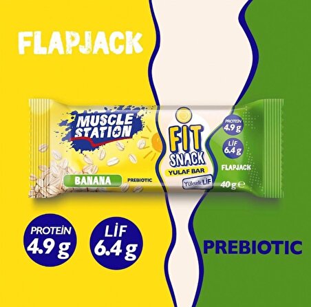 Muscle Station Fit Snack Yulaflı Banana Protein Bar 40 gr 3 Adet