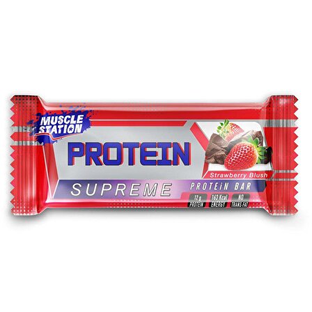 Çilekli ve Sütlü Çikolatalı Supreme Protein Bar (40 gr) - Muscle Station