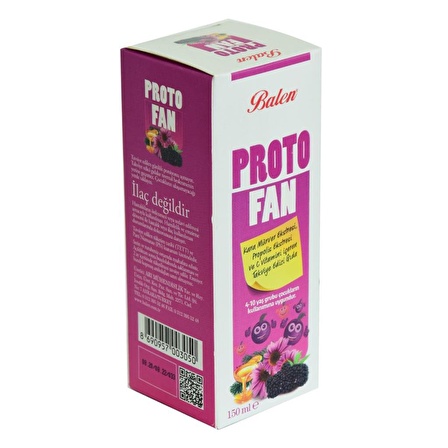 Balen Proto Fan Kara Mürver Propolis Ekstresi C Vitaminli150 ML