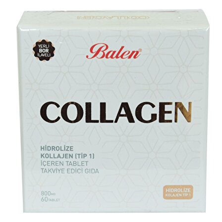 Collagen Hidrolize Kollajen Tip1 İçeren Tablet 800 Mg X 60 Tablet