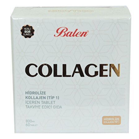 Balen Collagen Hidrolize Kollajen Tip1 Kolajen 800Mg x 60 Tablet