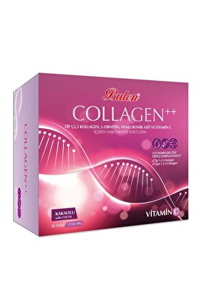Collagen Tip 1,2,3 L-ornitin Hyaluronik Asit C Vitamini 30 Şase 12100mg X 3 Adet