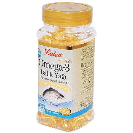 Omega-3 Plus+ Balık Yağı 100 Kapsül