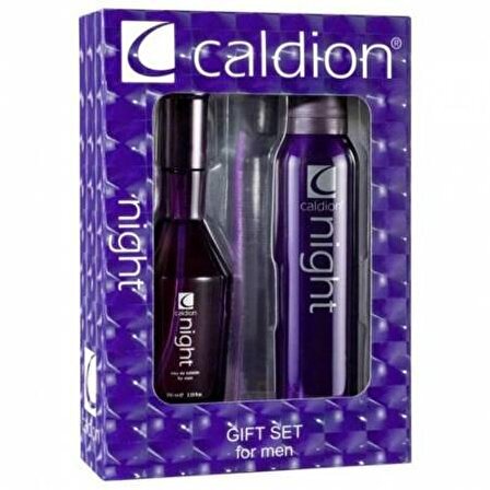 Caldion Night EDT Çiçeksi Erkek Parfüm 100 ml & Caldion Night Deodorant 