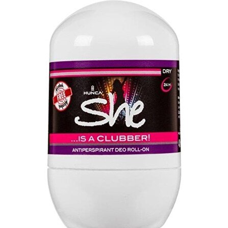 She Clubber Pudrasız Kadın Roll-On Deodorant 40 ml