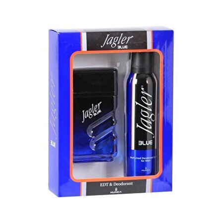 Jagler Blue EDT Çiçeksi Erkek Parfüm 90 ml & Jagler Deodorant 150 ml