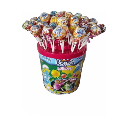 Bonart Lolipop Şirinler 11 Gr x 100 Adet