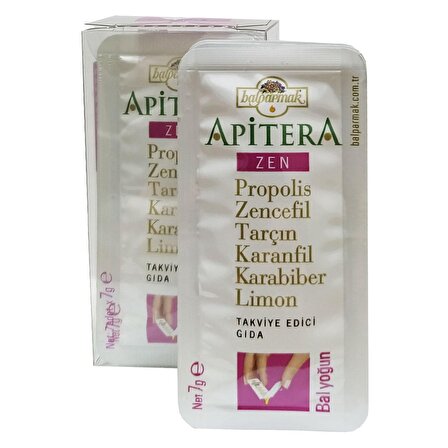 Apitera Zen 7 g x 7 Adet (Zencefil, Propolis, Tarçın, Karanfil, Karabiber, Limon, Bal)