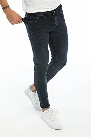 Dennys Denim Slim Fit Füme Erkek Pantolon-5676