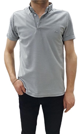 Quıcmen Yakalı Slim Fit Kısa Kol Erkek Tişört-6090