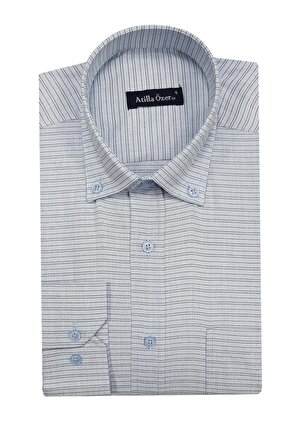 Atilla Özer Buz Mavi Klasik Uzun Kol Erkek Gömlek-6451