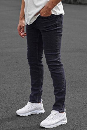 Sheff Denim Original Slim Fit Füme Jeans-6452