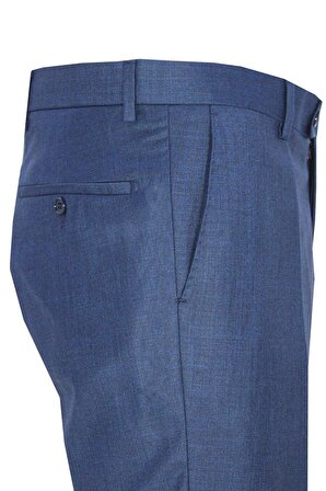 Vakamen Klasik Kesim Erkek Mavi Kumaş Pantolon-6534
