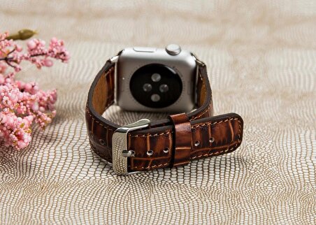 Bouletta Apple Watch Uyumlu Deri Kordon 42-44-45mm Croco YK06