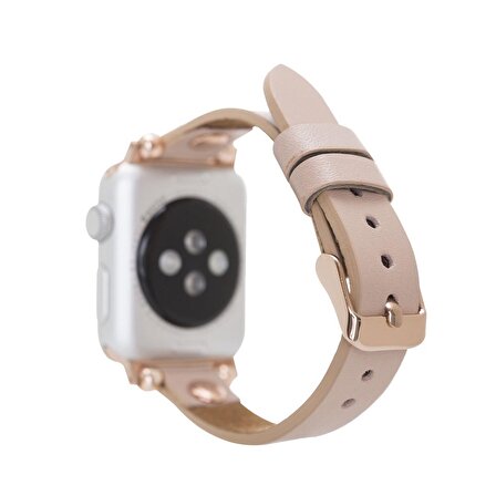 Bouletta Apple Watch Uyumlu Deri Kordon 38-40-41mm RG NU1 Pembe