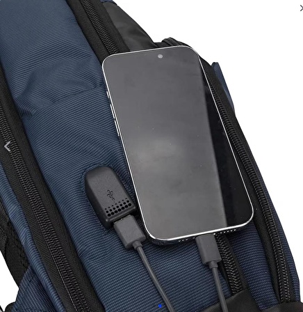Plm Livorno-Usb 17 Lacivert  Notebook Sırt Çantası