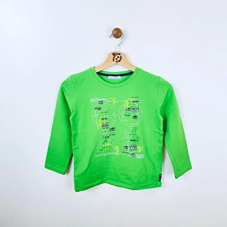 Erkek Çocuk Sweat-Shirt Goal Yeşil Uzun Kol 