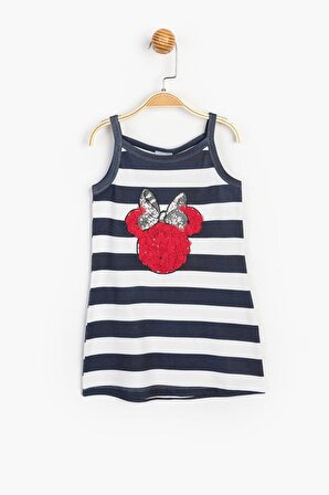 Disney Baby Minnie Mouse Kız Çocuk Askılı Pul Detaylı Elbise T20Y15506DSN01