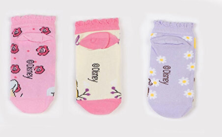 Disney Prensesleri 3 Adet 6-7 Yaş 27-30 Numara Lisanslı Çocuk Çorabı Havlu Çorap