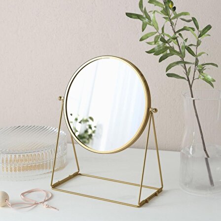 IKEA Lassbyn Altın Rengi Masa Aynası