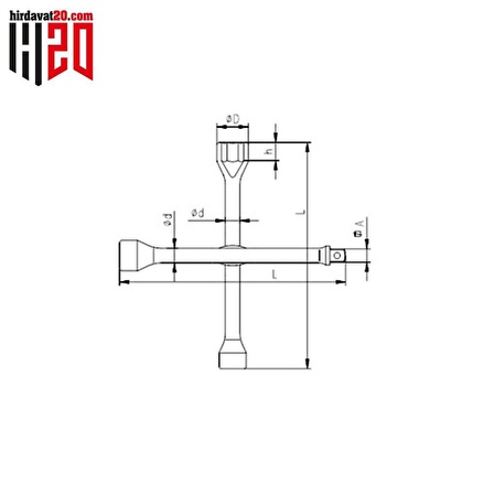 İzeltaş 1/2" Adaptorlü Bijon Anahtarı - 1975091322