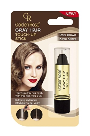 Saç Beyazlarını Kapatan Stick Koyu Kahverengi - Grey Hair Touch-up Stick 8691190067144