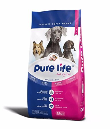 PureLife Premium Kuzulu Yetişkin Köpek Maması 15 Kg