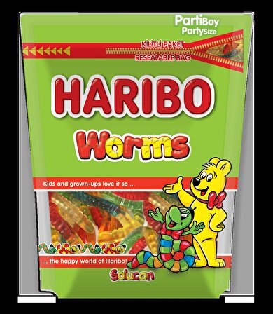 Haribo Worms 200 G x 9 Adet