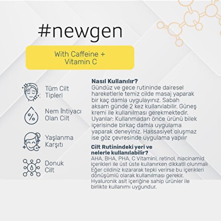 Newgen Caffeıne+Vıtamın C Serum 30 ML